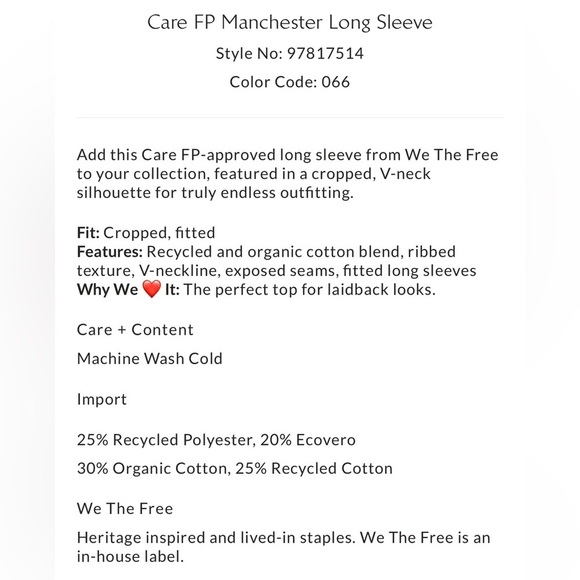 Free People Care FP Manchester Long Sleeve NWT XL pink confetti v neck - Picture 3 of 4